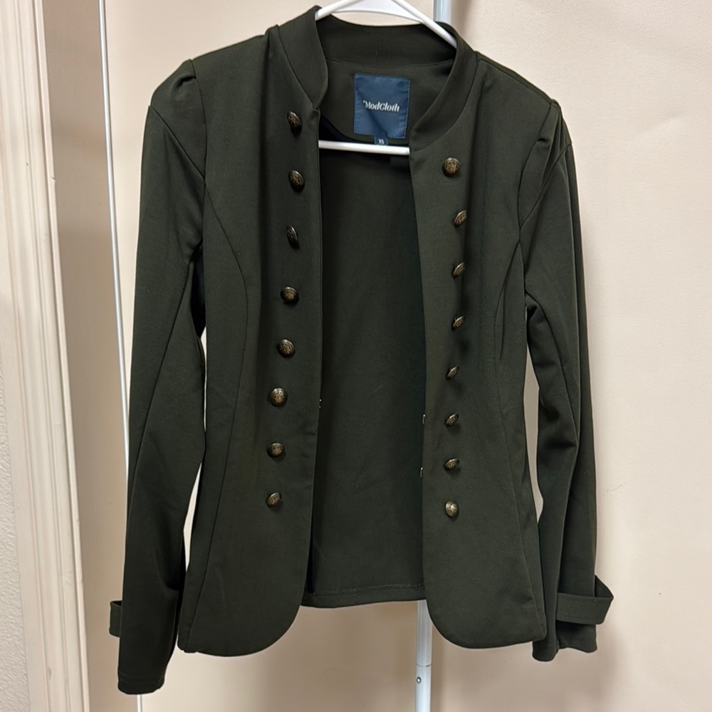 Modcloth olive Buttoned Blazer